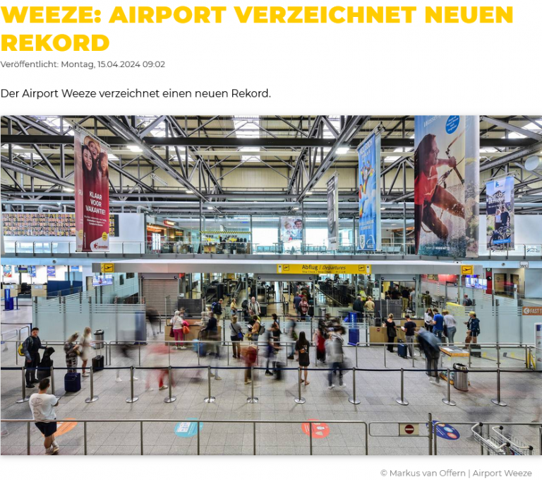 Weeze: Airport verzeichnet neuen Rekord